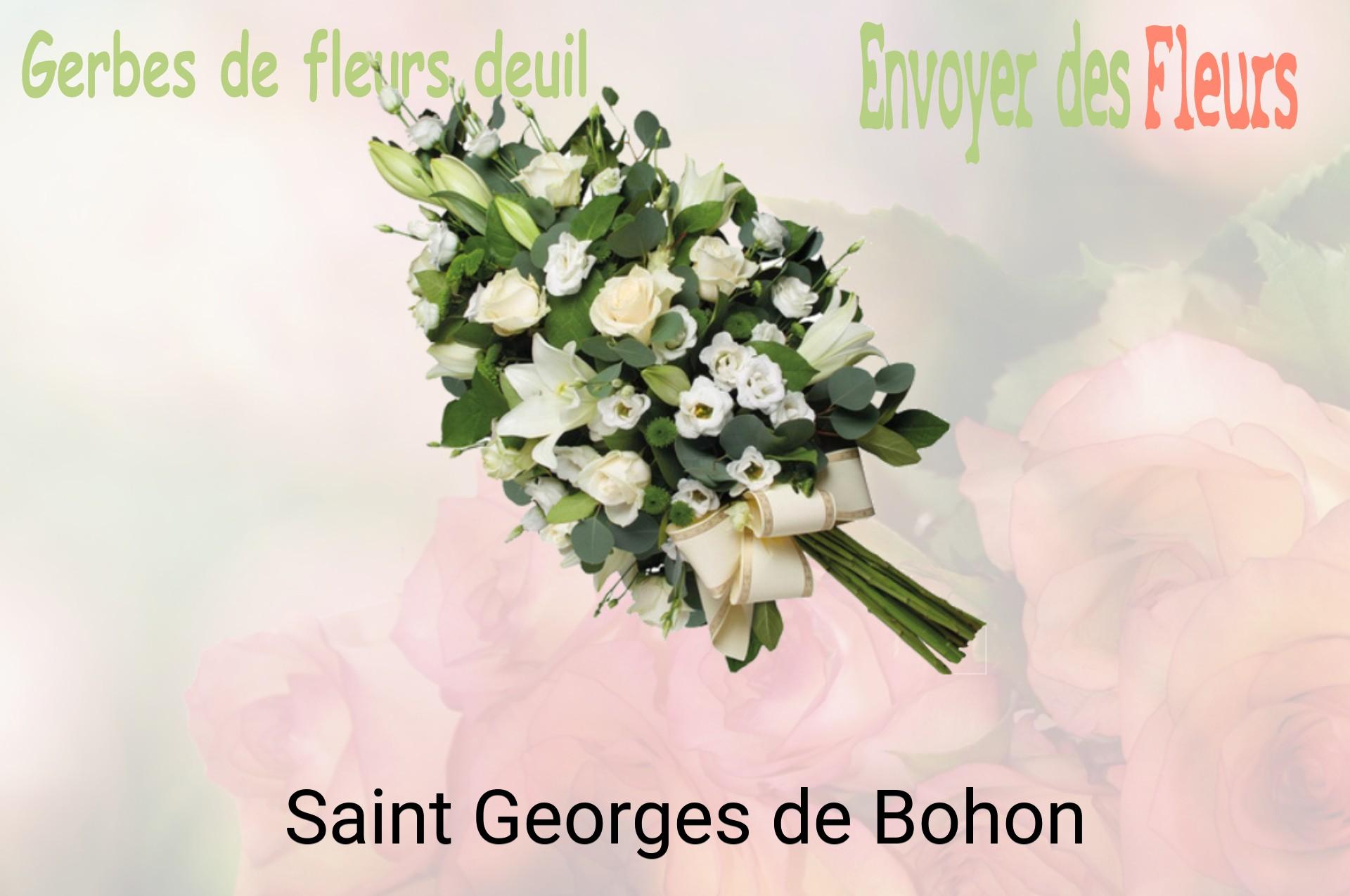Gerbe de fleurs de deuil livrée à Saint-Georges-de-Bohon